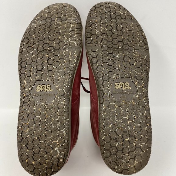 SAS Pink and Red Ankle Booties with Lace-Up Design - Picture 9 of 16